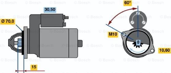 BOSCH 0 986 016 581 - Démarreur cwaw.fr