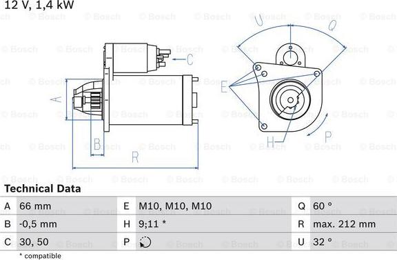 BOSCH 0 986 016 570 - Démarreur cwaw.fr