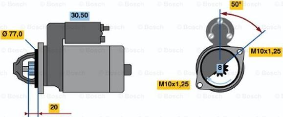 BOSCH 0 986 016 001 - Démarreur cwaw.fr