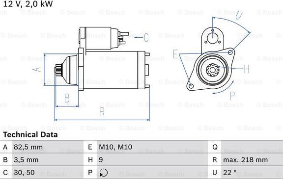 BOSCH 0 986 016 021 - Démarreur cwaw.fr