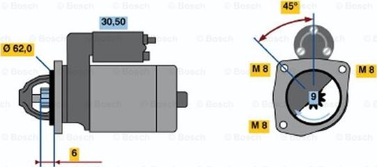 BOSCH 0 986 016 130 - Démarreur cwaw.fr