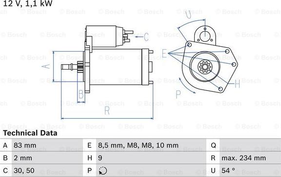 BOSCH 0 986 016 800 - Démarreur cwaw.fr