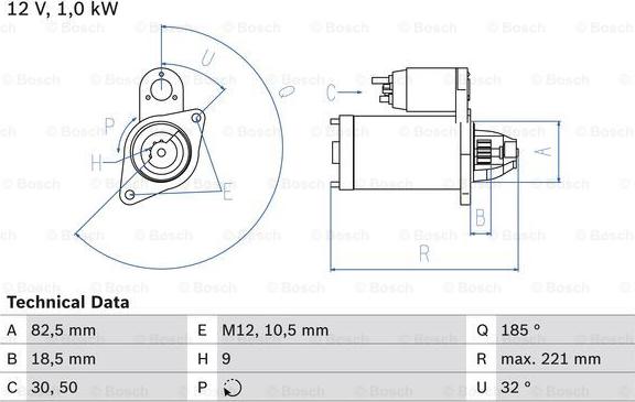 BOSCH 0 986 016 880 - Démarreur cwaw.fr