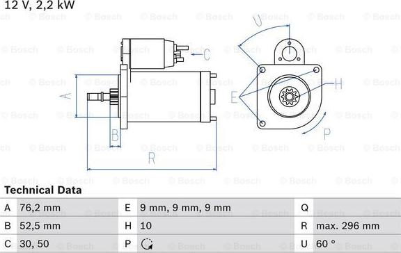 BOSCH 0 986 016 340 - Démarreur cwaw.fr