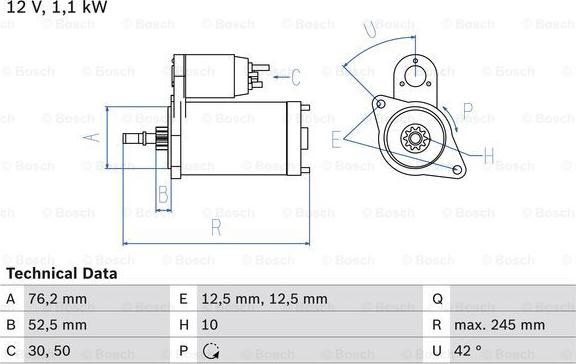 BOSCH 0 986 016 300 - Démarreur cwaw.fr