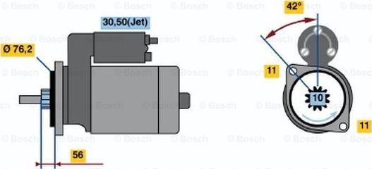 BOSCH 0 986 016 310 - Démarreur cwaw.fr