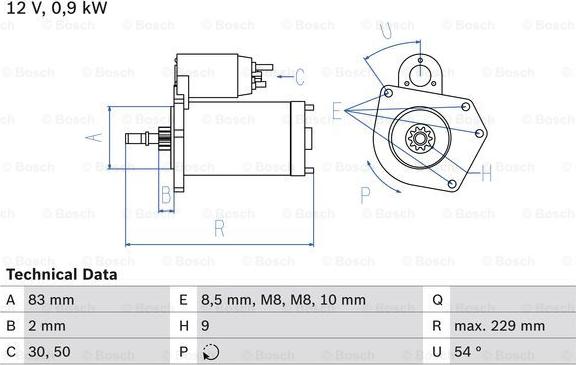 BOSCH 0 986 016 790 - Démarreur cwaw.fr