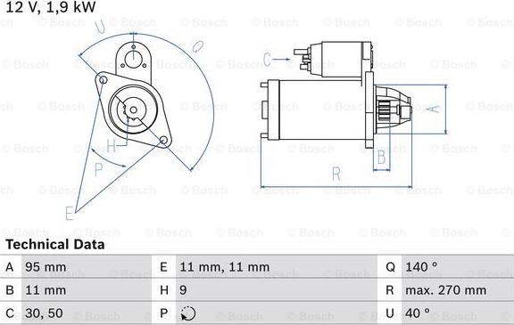 BOSCH 0 986 016 740 - Démarreur cwaw.fr