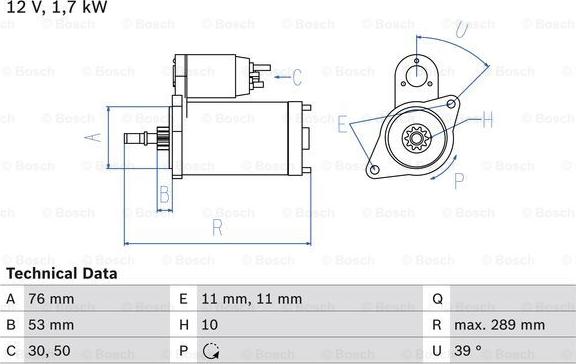 BOSCH 0 986 016 700 - Démarreur cwaw.fr