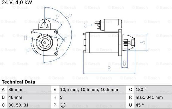 BOSCH 0 986 010 980 - Démarreur cwaw.fr