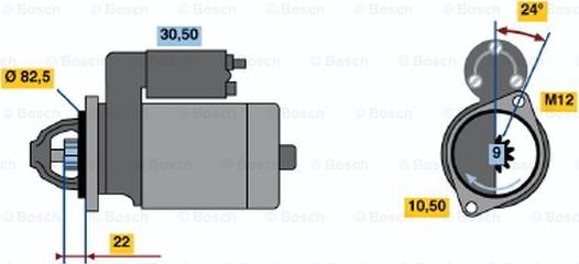 BOSCH 0 986 010 930 - Démarreur cwaw.fr