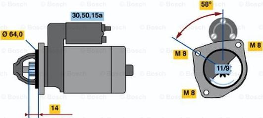 BOSCH 0 986 010 450 - Démarreur cwaw.fr