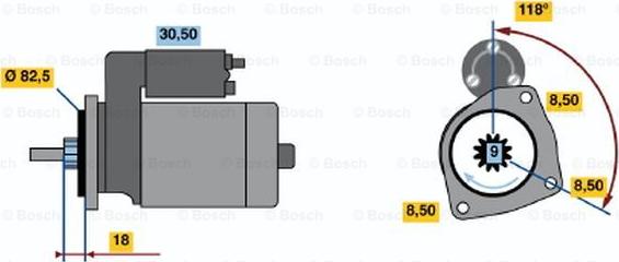 BOSCH 0 986 010 460 - Démarreur cwaw.fr