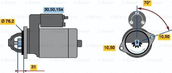 BOSCH 0 986 010 430 - Démarreur cwaw.fr