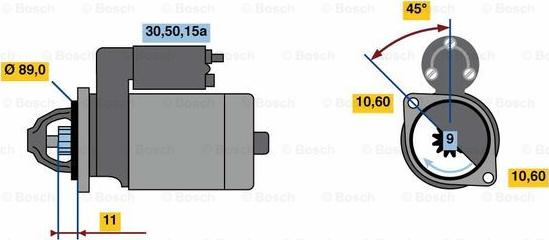 BOSCH 0 986 010 670 - Démarreur cwaw.fr