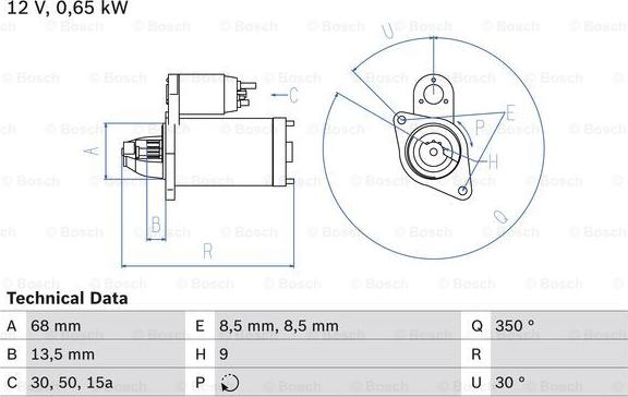 BOSCH 0 986 010 040 - Démarreur cwaw.fr