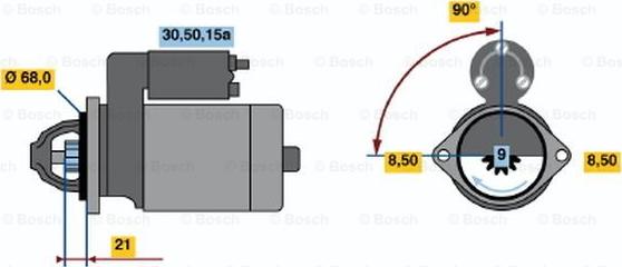 BOSCH 0 986 010 030 - Démarreur cwaw.fr