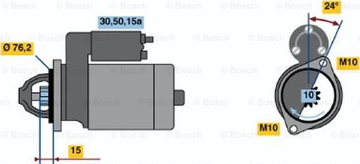 BOSCH 0 986 010 020 - Démarreur cwaw.fr