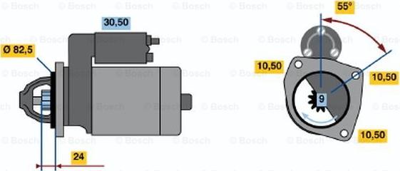 BOSCH 0 986 010 190 - Démarreur cwaw.fr