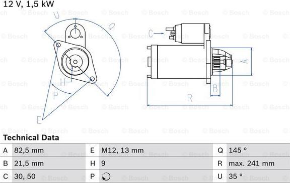 BOSCH 0 986 010 850 - Démarreur cwaw.fr