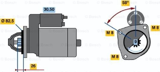 BOSCH 0 986 010 880 - Démarreur cwaw.fr