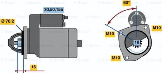 BOSCH 0 986 010 390 - Démarreur cwaw.fr