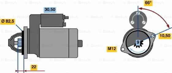 BOSCH 0 986 010 250 - Démarreur cwaw.fr