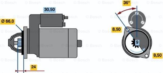 BOSCH 0 986 011 671 - Démarreur cwaw.fr