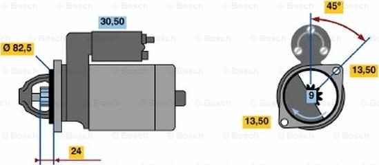 BOSCH 0 986 011 190 - Démarreur cwaw.fr