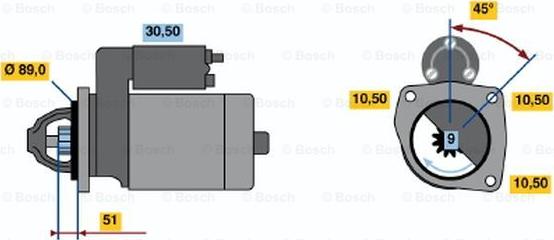 BOSCH 0 986 011 340 - Démarreur cwaw.fr