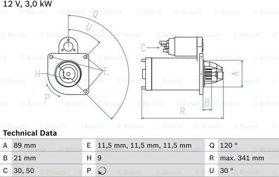 BOSCH 0 986 011 210 - Démarreur cwaw.fr