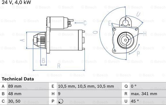 BOSCH 0 986 011 280 - Démarreur cwaw.fr