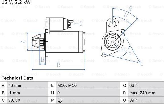 BOSCH 0 986 018 910 - Démarreur cwaw.fr