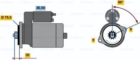 BOSCH 0 986 018 551 - Démarreur cwaw.fr