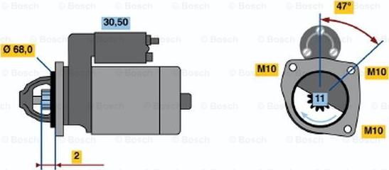 BOSCH 0 986 018 511 - Démarreur cwaw.fr