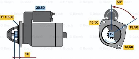 BOSCH 0 986 018 641 - Démarreur cwaw.fr