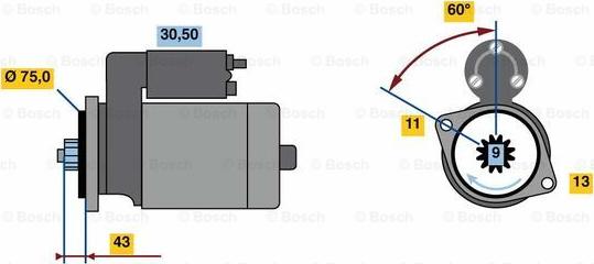 BOSCH 0 986 018 601 - Démarreur cwaw.fr