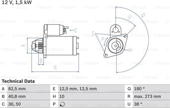 BOSCH 0 986 018 080 - Démarreur cwaw.fr