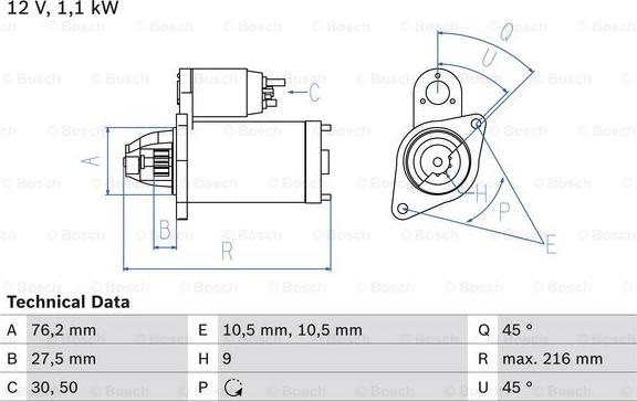 BOSCH 0 986 018 110 - Démarreur cwaw.fr