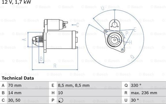 BOSCH 0 986 018 180 - Démarreur cwaw.fr