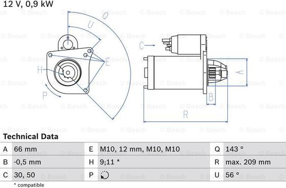 BOSCH 0 986 018 860 - Démarreur cwaw.fr