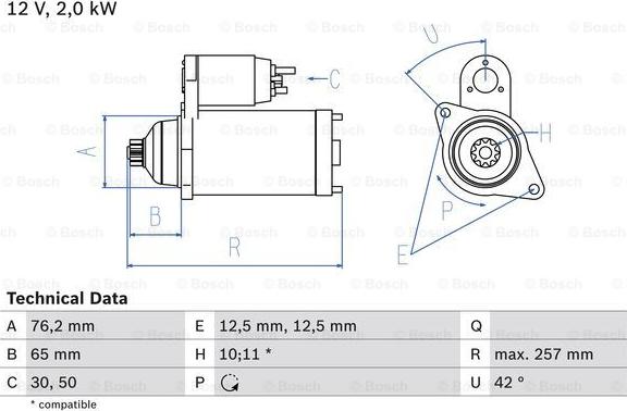 BOSCH 0 986 018 390 - Démarreur cwaw.fr