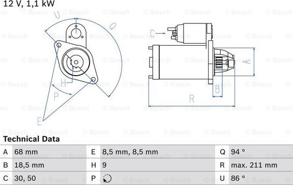 BOSCH 0 986 018 350 - Démarreur cwaw.fr