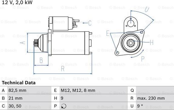 BOSCH 0 986 018 380 - Démarreur cwaw.fr