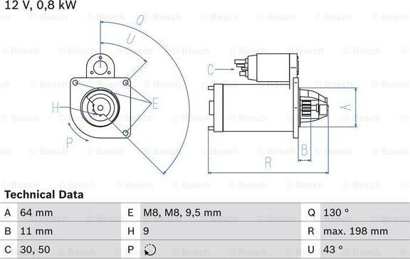 BOSCH 0 986 013 940 - Démarreur cwaw.fr