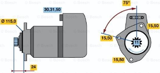 BOSCH 0 986 013 440 - Démarreur cwaw.fr