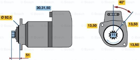 BOSCH 0 986 013 420 - Démarreur cwaw.fr