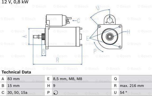 BOSCH 0 986 013 590 - Démarreur cwaw.fr