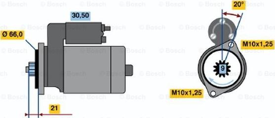 BOSCH 0 986 013 541 - Démarreur cwaw.fr