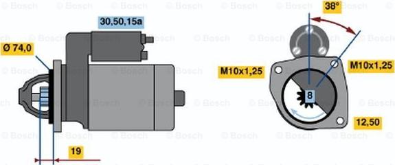 BOSCH 0 986 013 501 - Démarreur cwaw.fr